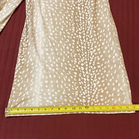 A Rare Bird Fawn Print High Waist Palazzo Pants L/XL - Picture 7 of 8